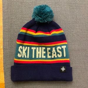 Ski The East beanie w/ pom pom